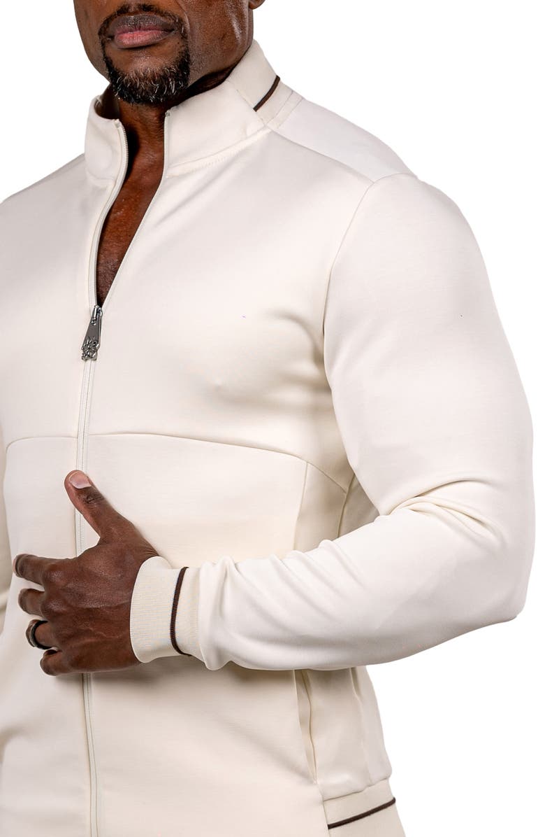 Maceoo Marthyr0001 White Zip Sweatshirt, Alternate, color, White