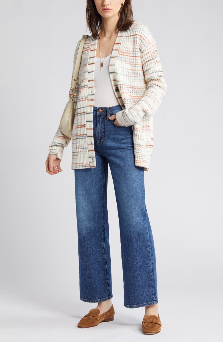 Caslon® Space Dye V-Neck Rib Cardigan | Nordstrom