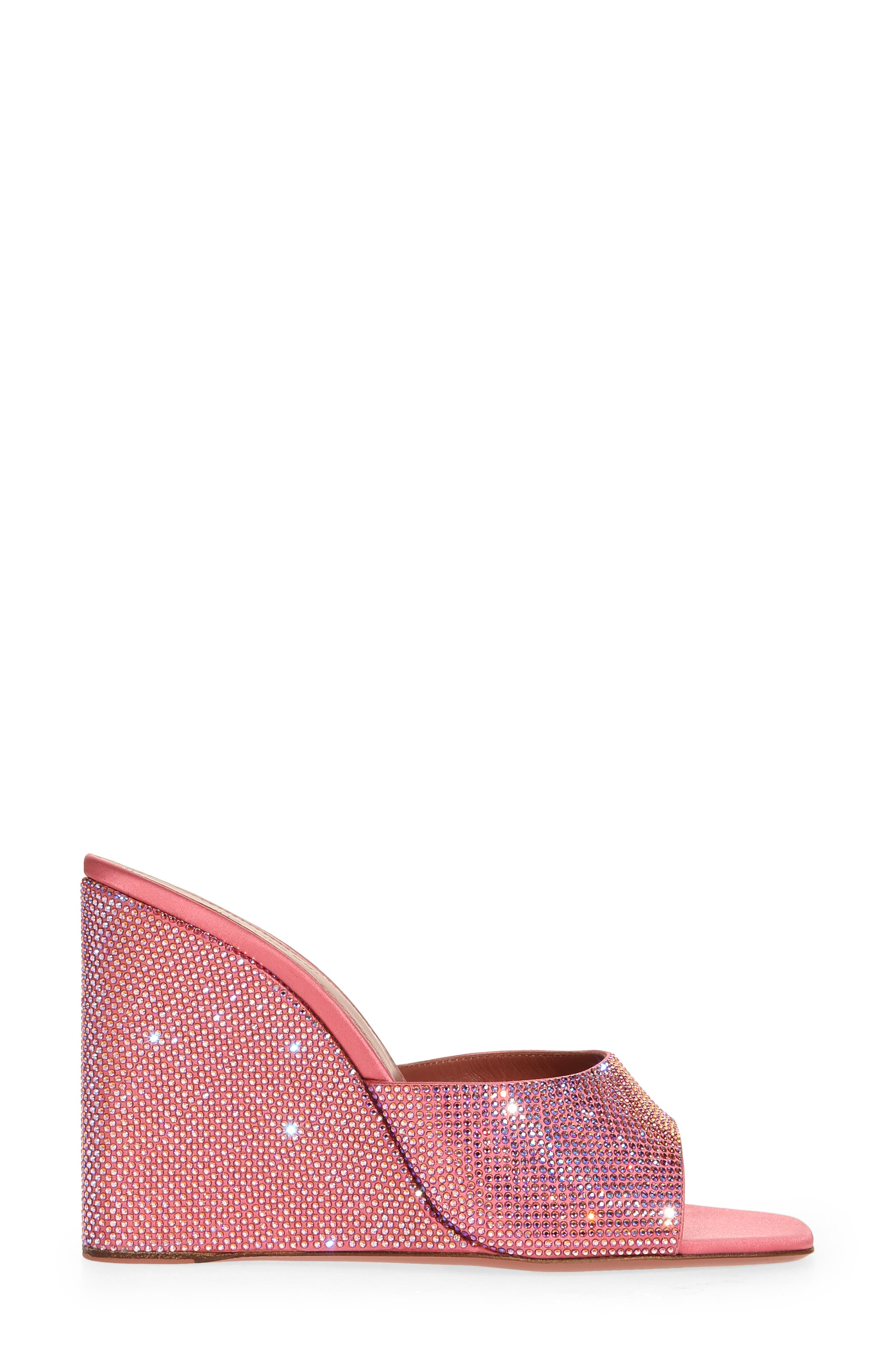 Amina Muaddi Lupita Crystal Wedge Slide Sandal, Alternate, color, 