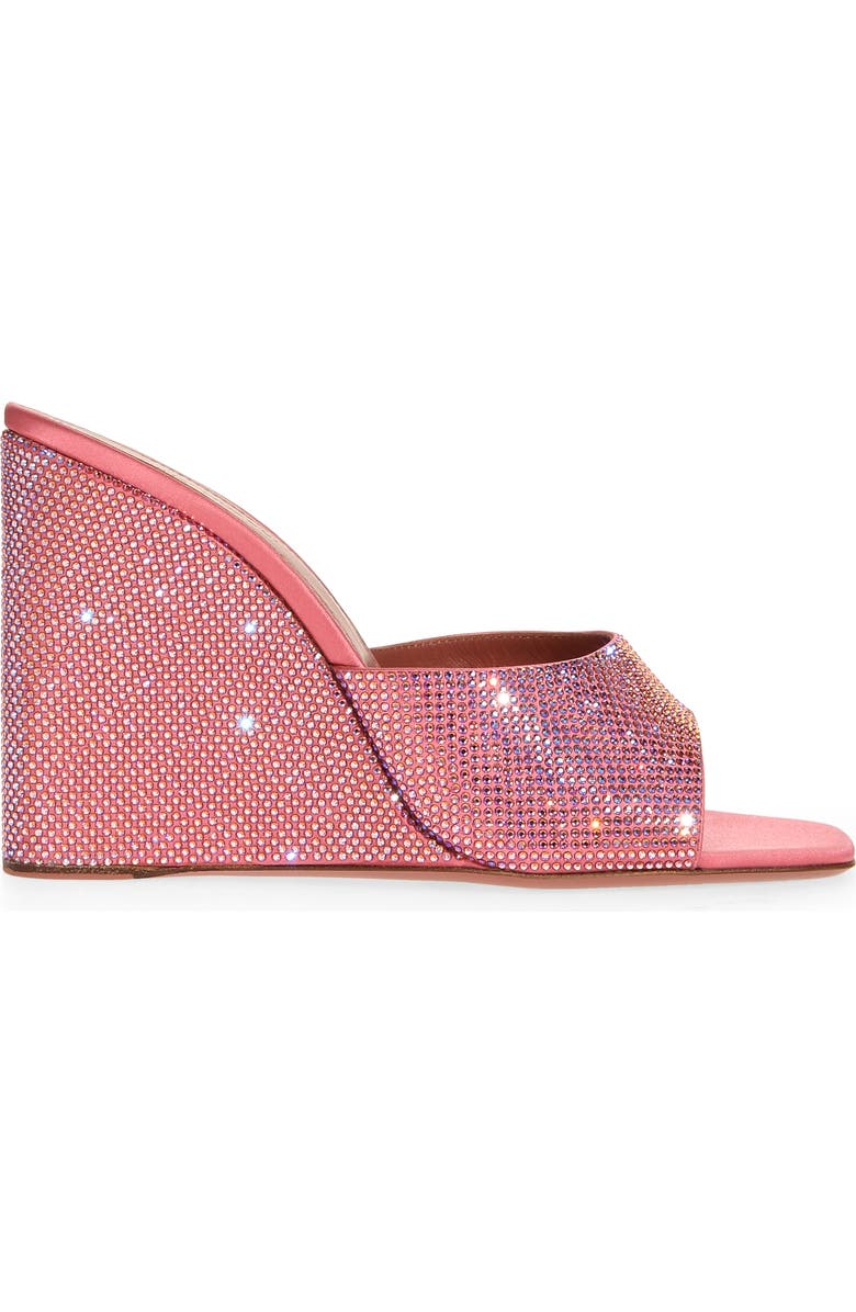 Amina Muaddi Lupita Crystal Wedge Slide Sandal, Alternate, color,