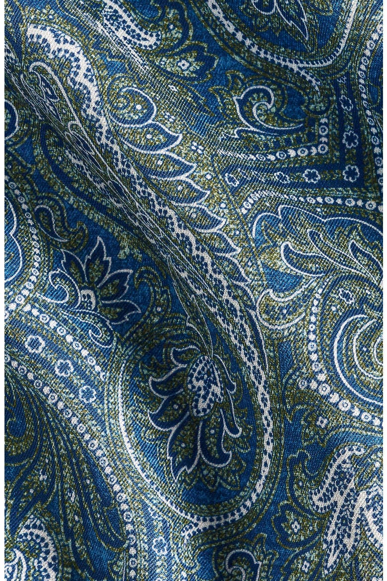 Paisley Sport Shirt, Alternate, color, NAVY/ GREEN