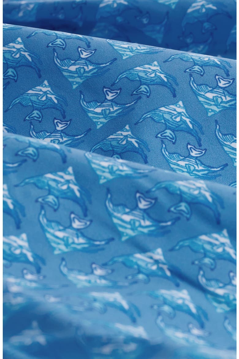 Zane Fish Print Swim Trunks, Alternate, color, CLASSIC BLUE