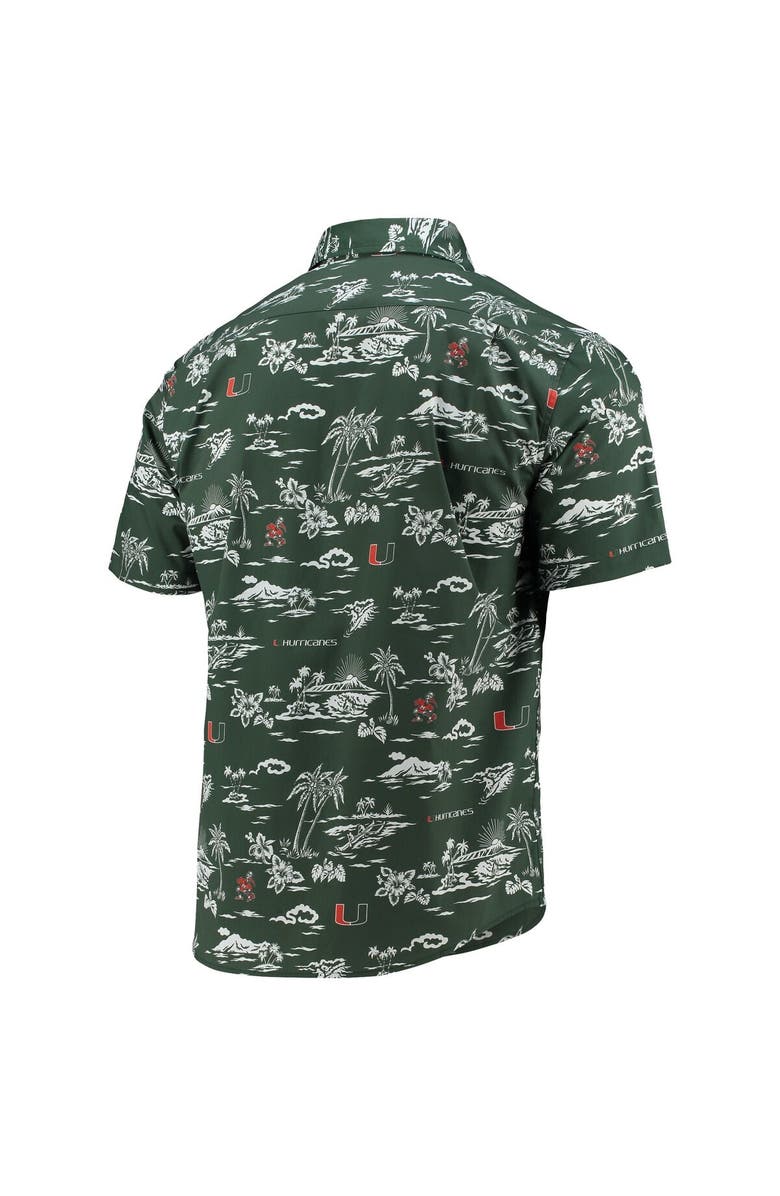 Reyn Spooner Men's Reyn Spooner Green Miami Hurricanes Classic Button-Down Shirt, Alternate, color, 
