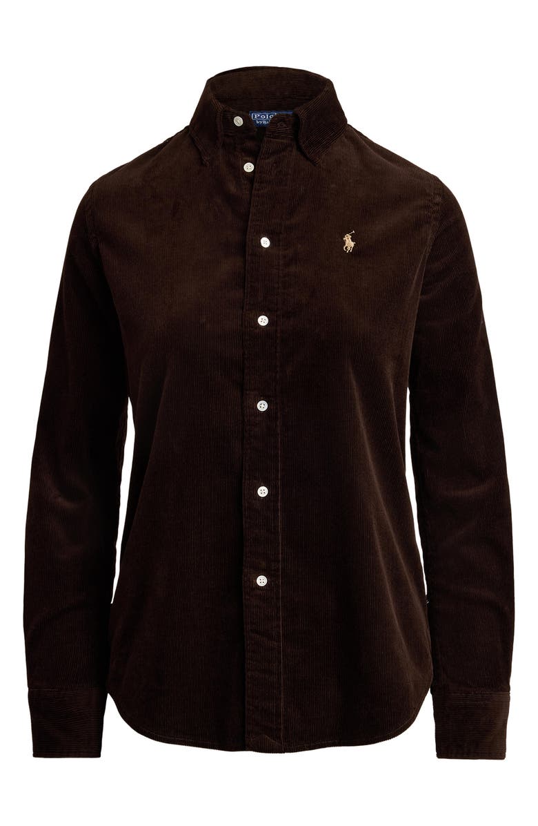 Polo Ralph Lauren Stretch Cotton Corduroy Button-Up Shirt, Alternate, color,