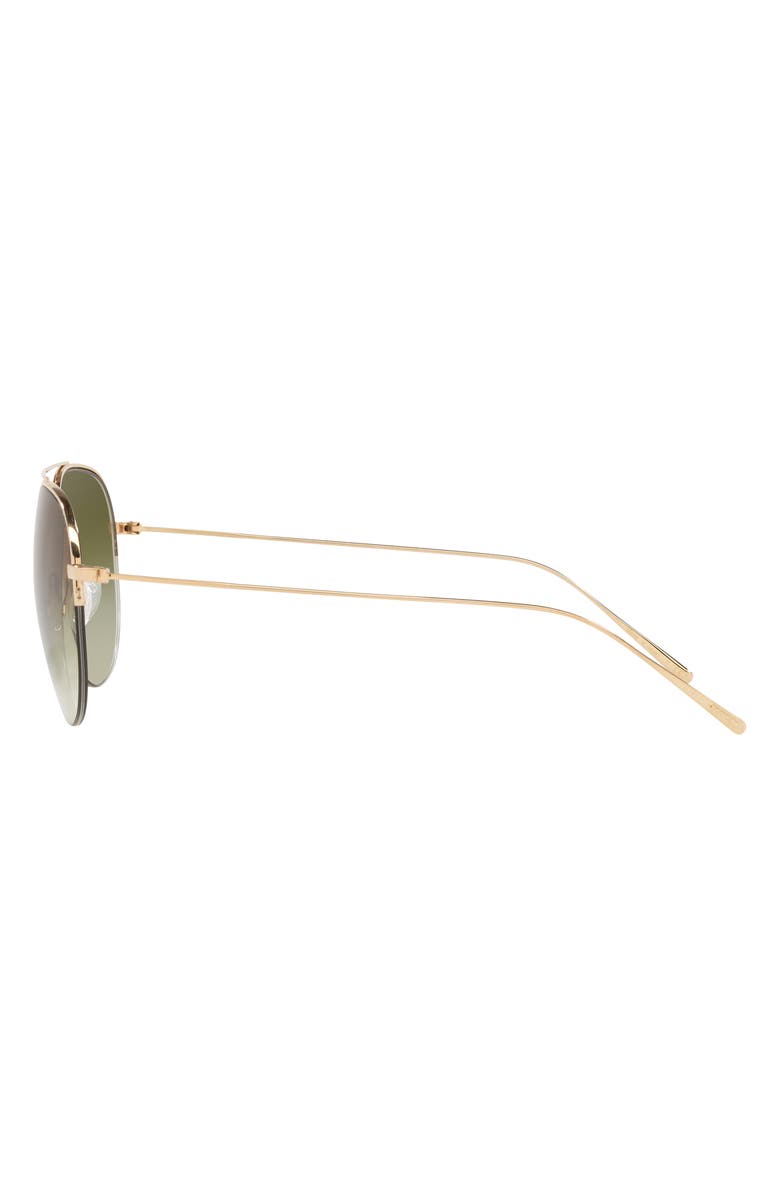 Oliver Peoples Cleamons 60mm Gradient Pilot Sunglasses, Alternate, color, Gold / Olive Gradient