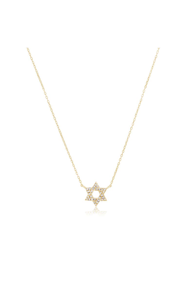 Diamond Star of David Necklace, Main, color, Yellow Gold