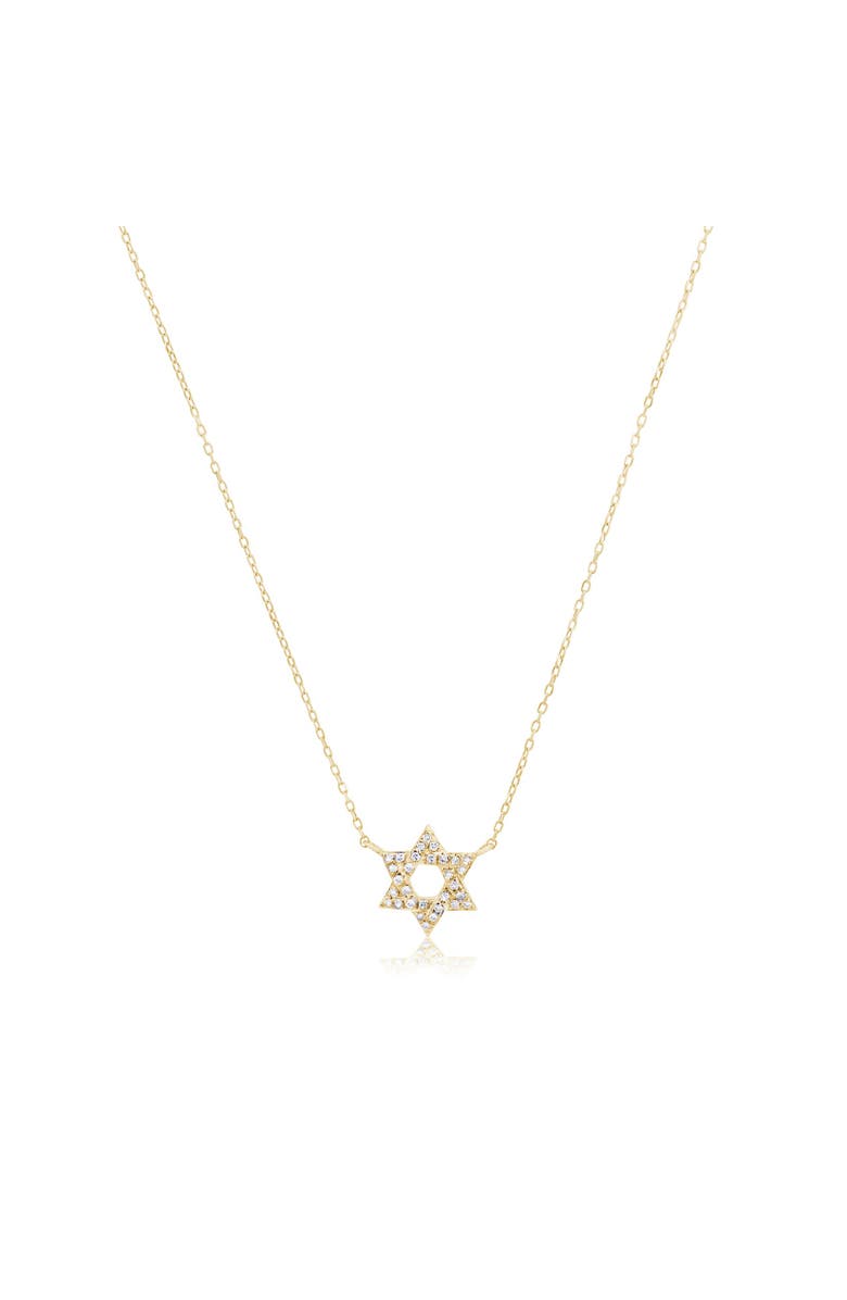 The Lovery Fine Jewelry Diamond Star of David Necklace, Main, color, Yellow Gold