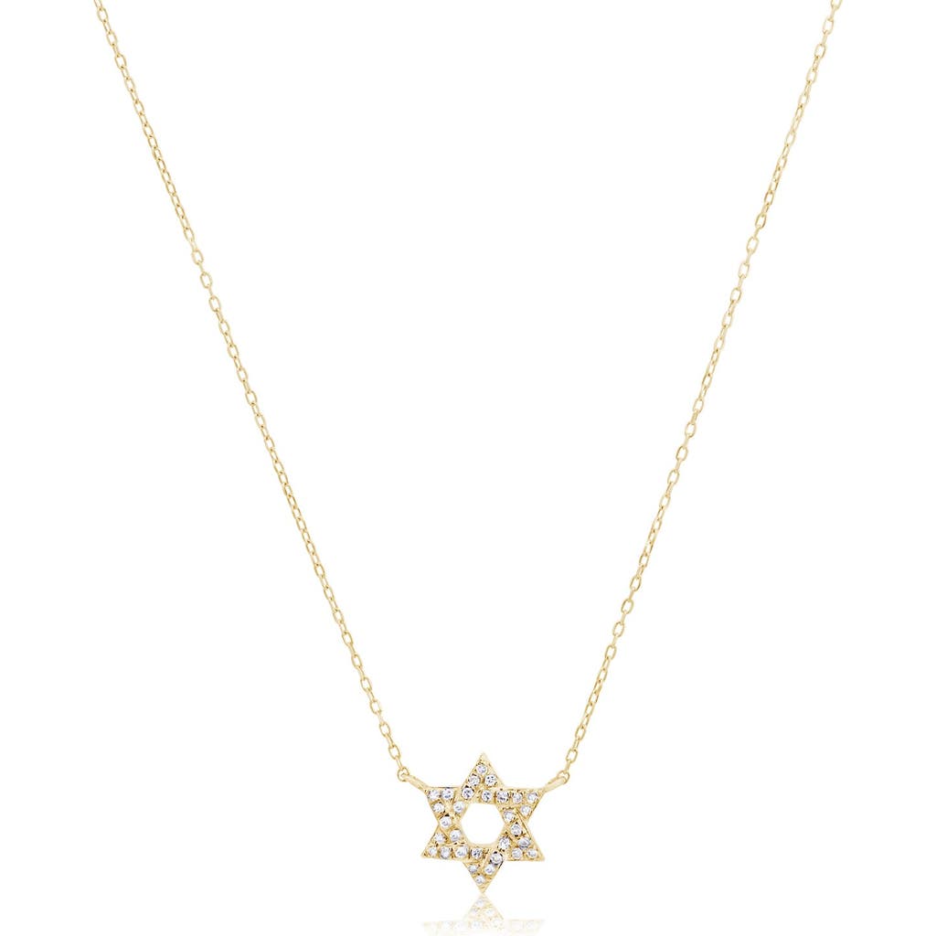 The Lovery Fine Jewelry Diamond Star Of David Necklace In Gold