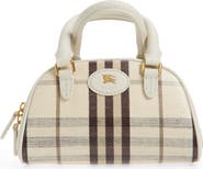 Burberry Highlands Check Coated Canvas Bowling Bag