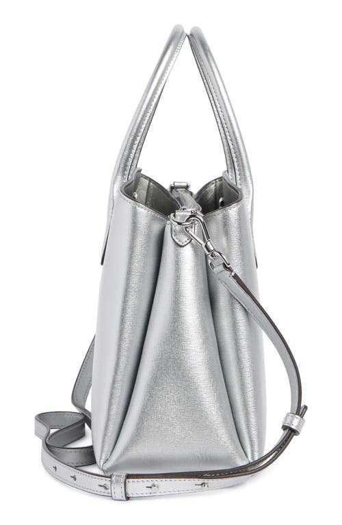 Kate Spade New York Serena Metallic Top Handle Bag In Silver