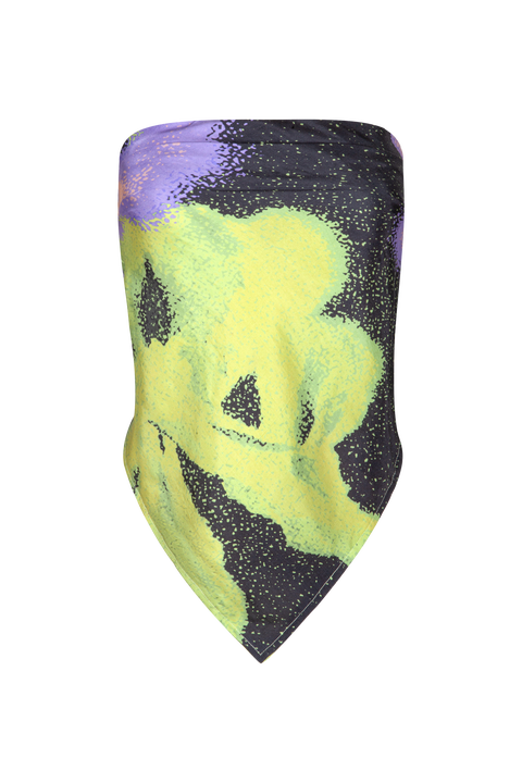 Poma Strapless Tie-Back Printed Top