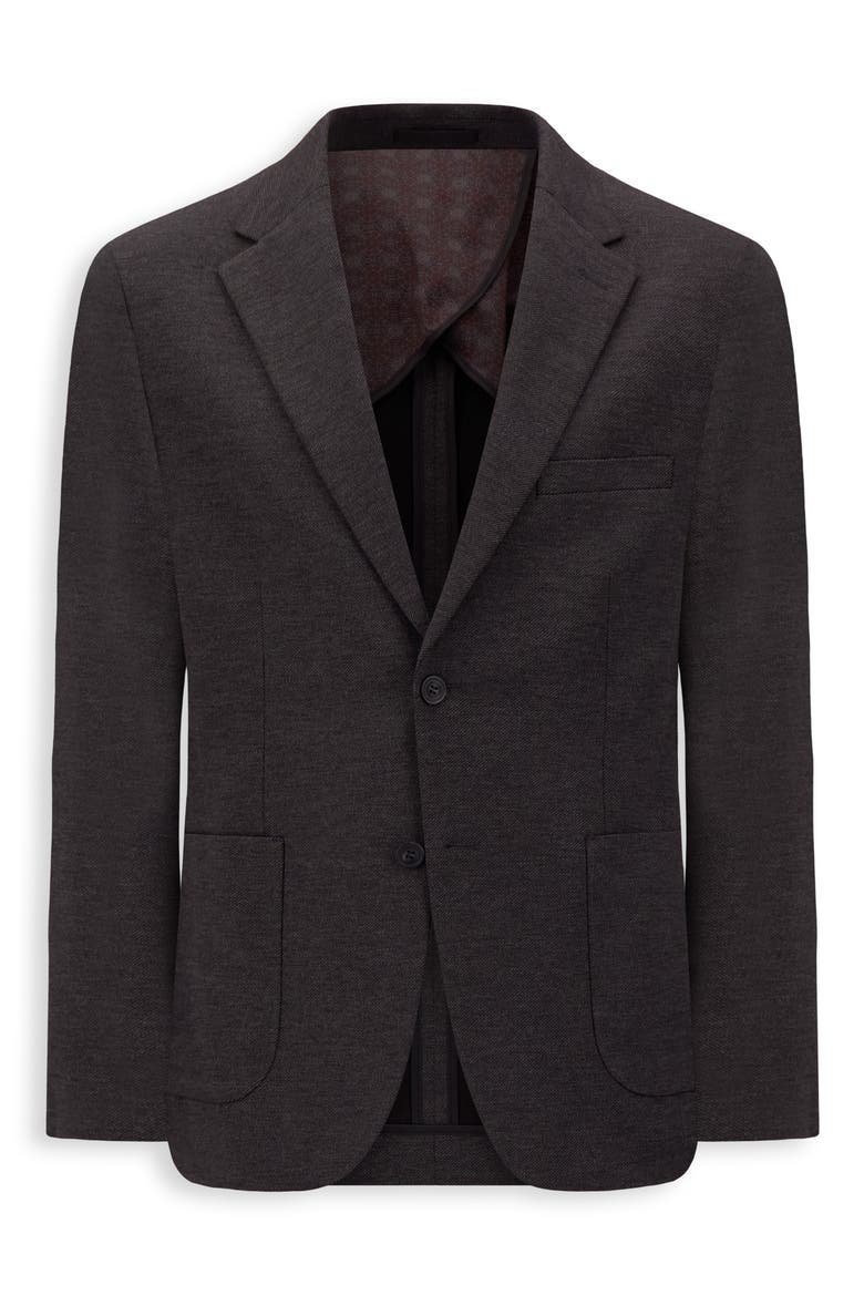 Charcoal Grey Mélange Comfort Knit Sport Coat, Alternate, color, CHARCOAL