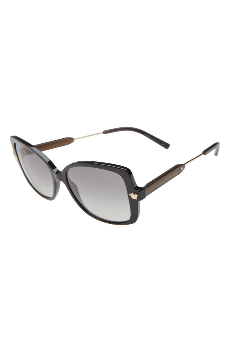 Versace 56mm Gradient Butterfly Sunglasses, Alternate, color, 