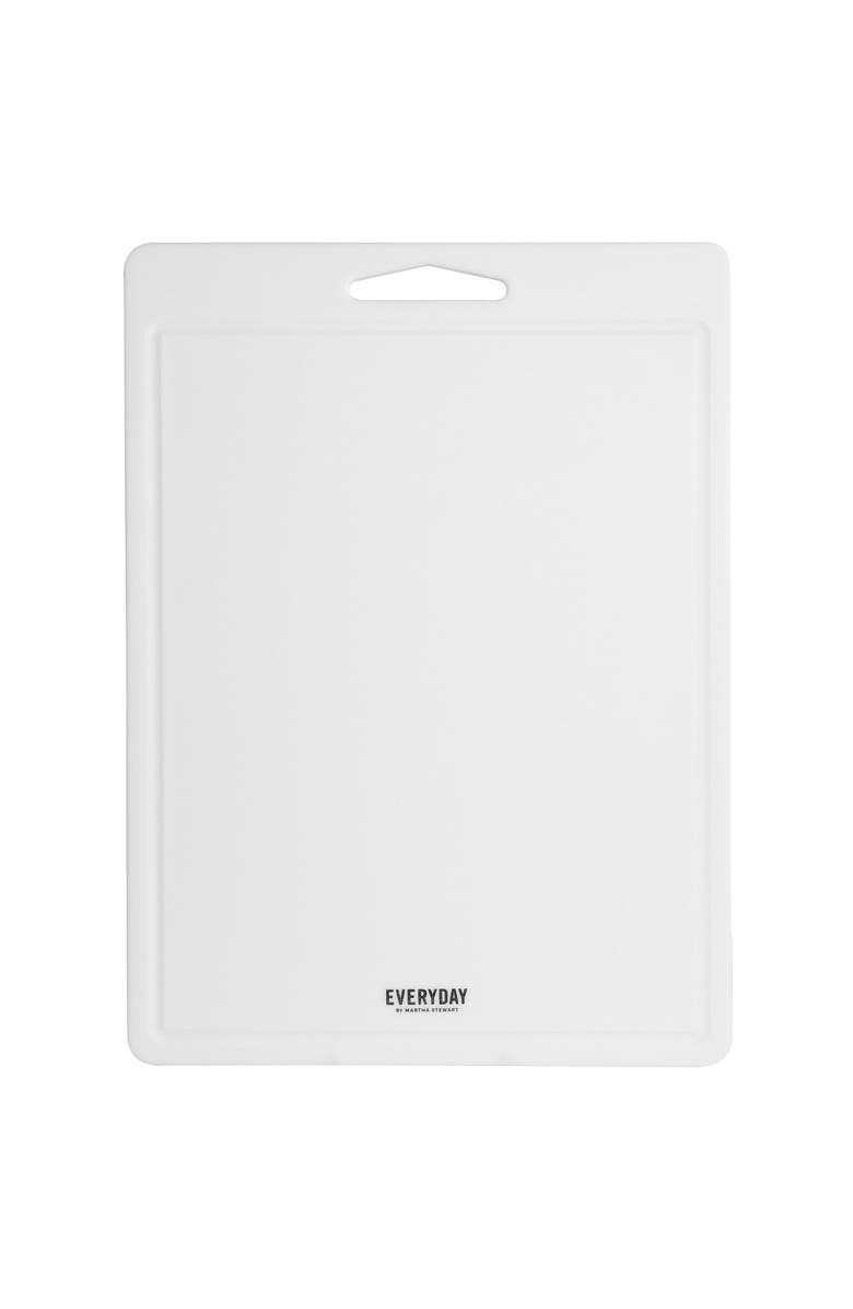 Martha Stewart Everyday Fayer Polypropylene 18in x 13in Cutting Board, Main, color, White