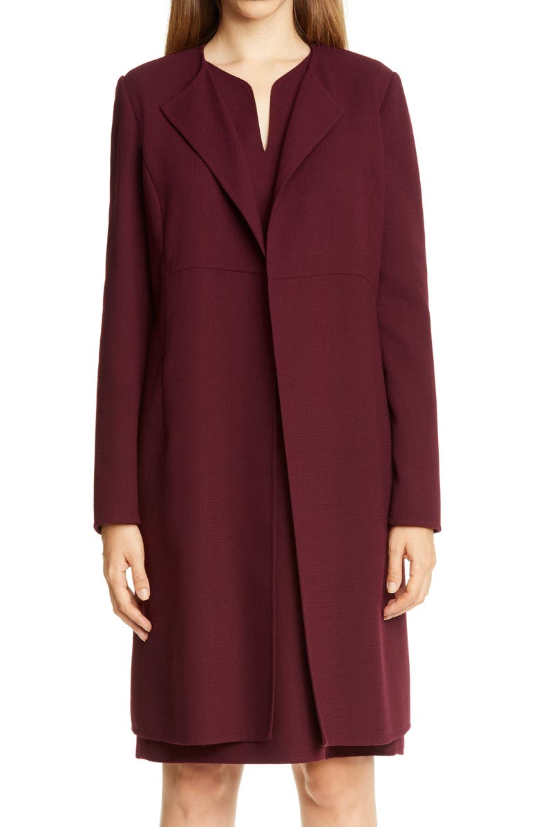Lafayette 148 New York Russo Longline Wool Coat, Main, color, 