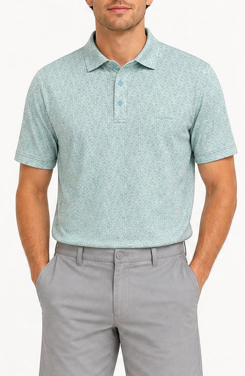 Watercolor Geo Performance Polo