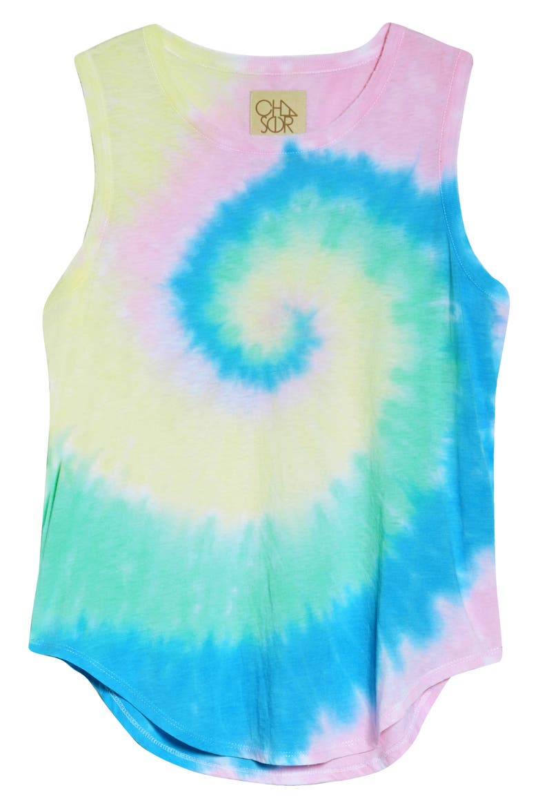 Tie Dye Shirttail Tank, Alternate, color, TIE DYE