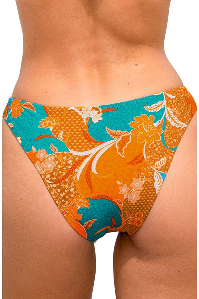 Print Bikini Bottoms, Alternate, color, ORANGE MULTI