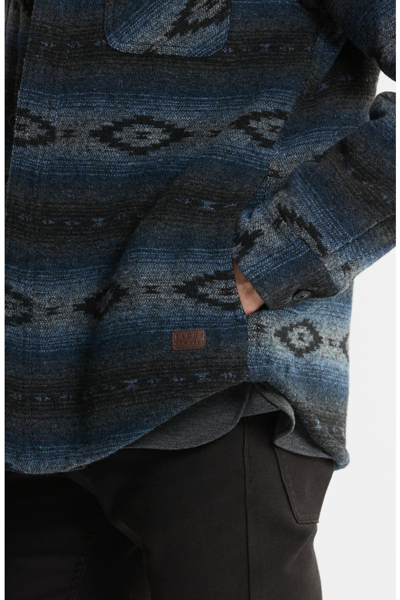 Geometric Jacquard Faux Shearling Lined Jacket, Alternate, color, GREY AZTEC
