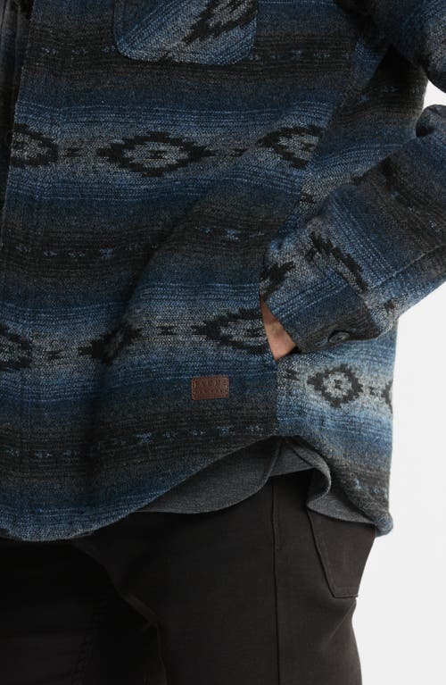 Jachs Geometric Jacquard Faux Shearling Lined Jacket