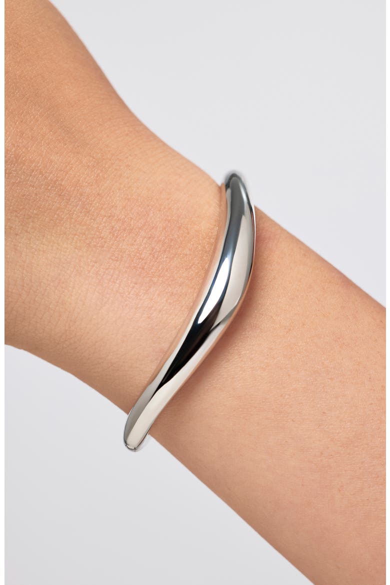 Talia Bangle Bracelet, Alternate, color, SILVER