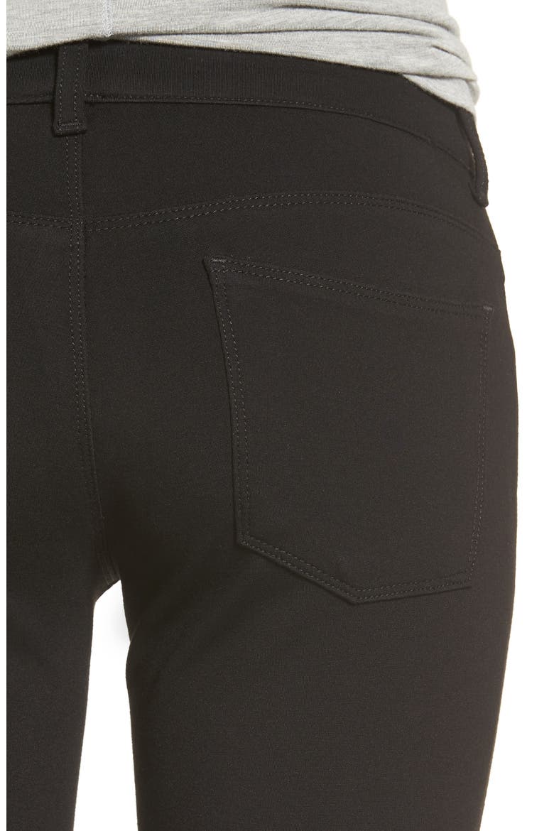 Donna Ponte Knit Skinny Jeans, Alternate, color, BLACK