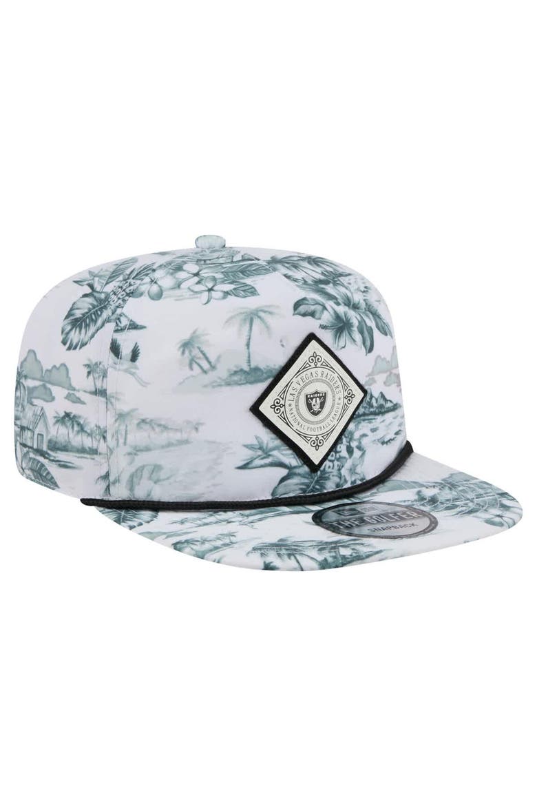 Men's New Era  White Las Vegas Raiders Adventure Golfer Snapback Hat, Alternate, color, White