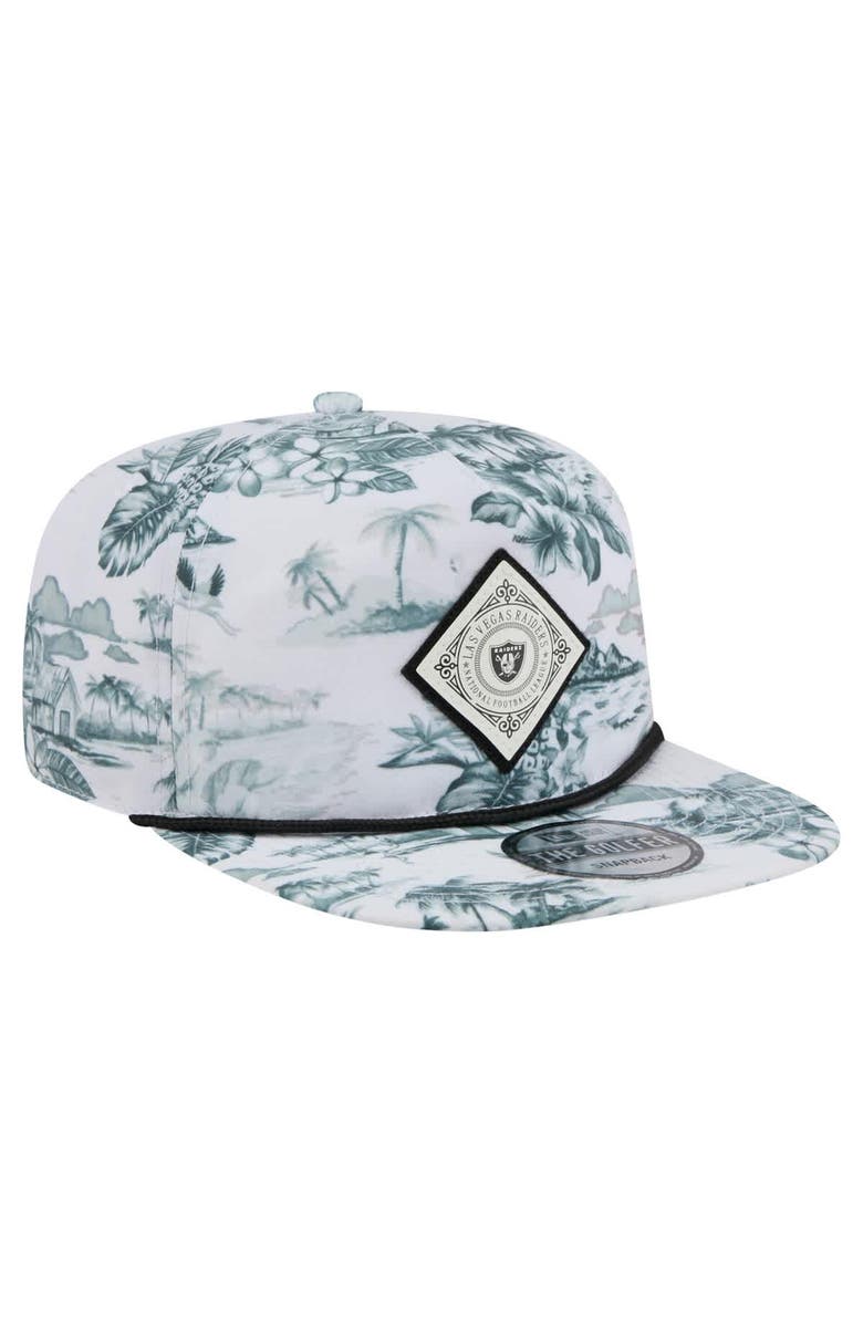 New Era Men's New Era White Las Vegas Raiders Adventure Golfer Snapback Hat, Alternate, color, White