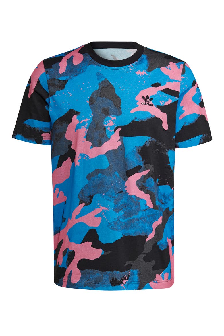 Camouflage Series Cotton Crewneck T-Shirt, Alternate, color, PULSE BLUE