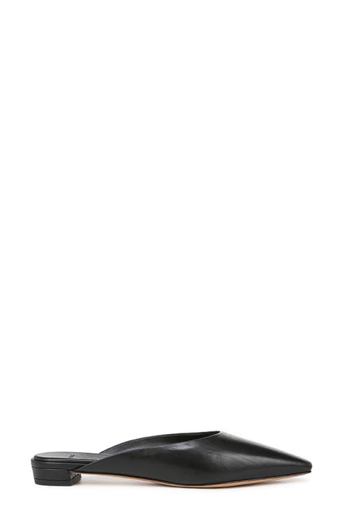 Vince Ana Ana Leather Ballerina Mules In Black