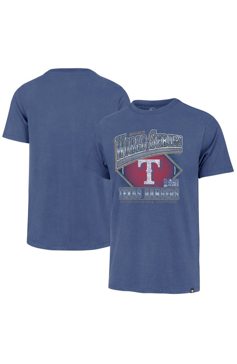 '47 Men's '47 Royal Texas Rangers 2023 World Series Franklin T-Shirt, Main, color, 