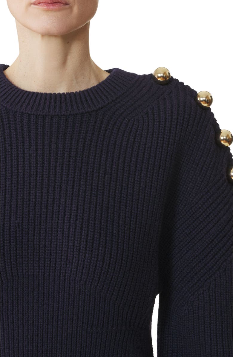 Lanvin Wool Ribbed Sweater, Alternate, color, 