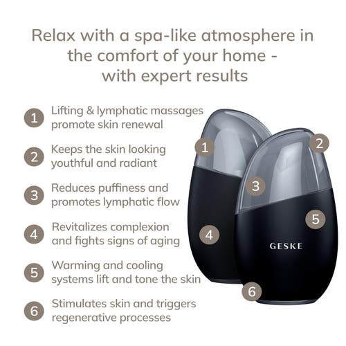 Geske Smartappguided Cool & Warm Eye & Face Massager | 7 In Black