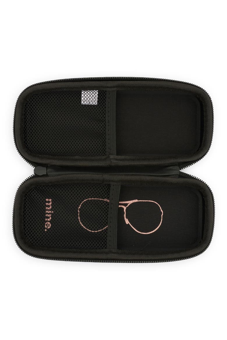 Travel Glasses Case, Alternate, color, BLACK/ROSEGOLD