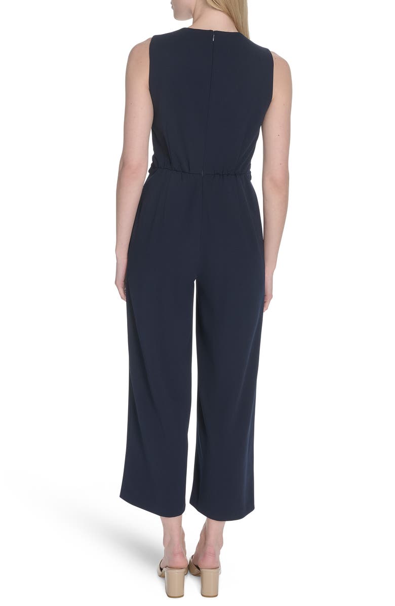 Calvin Klein Knotted Wide Leg Jumpsuit, Alternate, color, Indigo