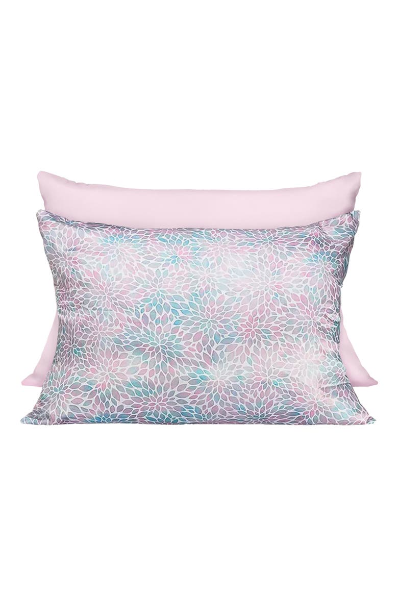 2 Pack Double Sided Satin Pillowcase Set, Main, color, Pink