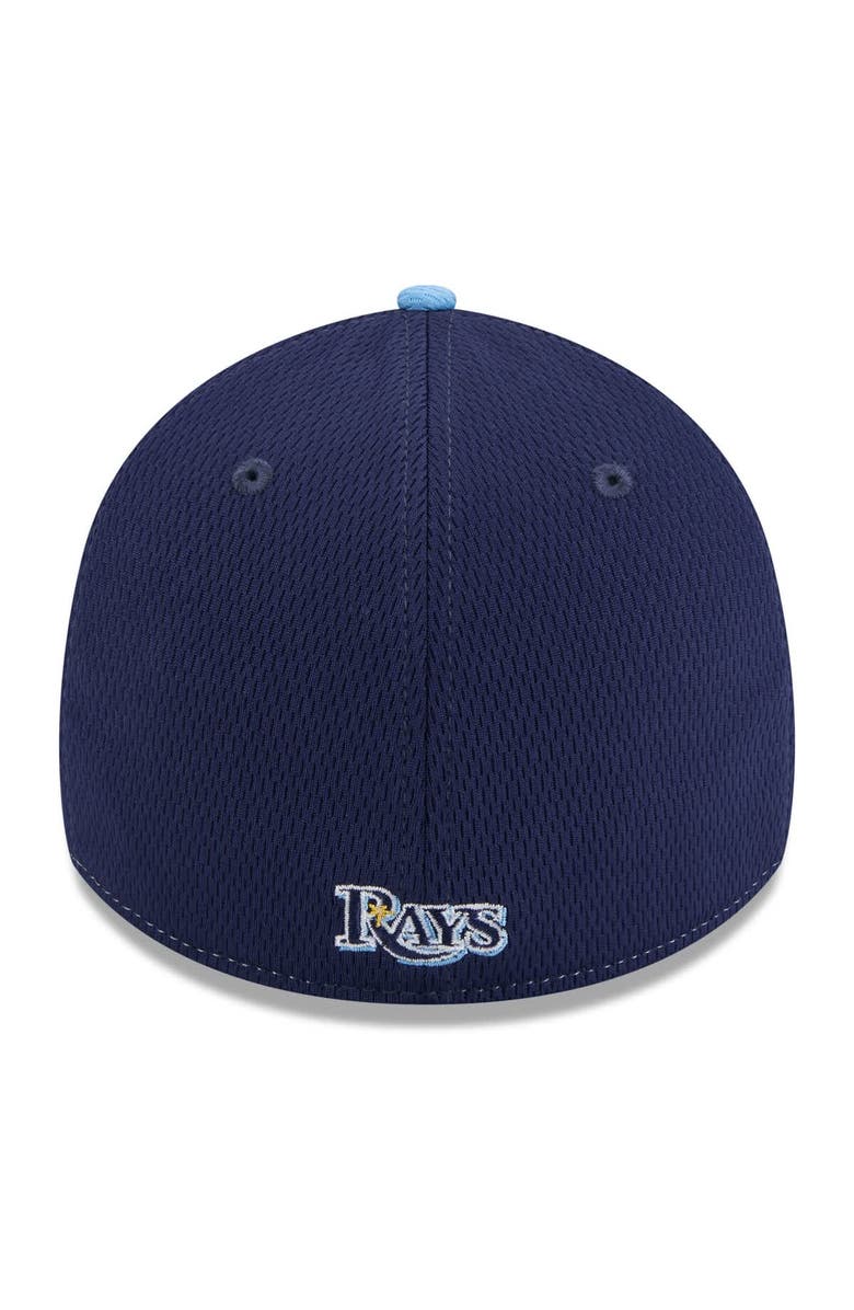 New Era Men's New Era Navy/Light Blue Tampa Bay Rays 2025 MLB Clubhouse 39THIRTY Flex Hat, Alternate, color,