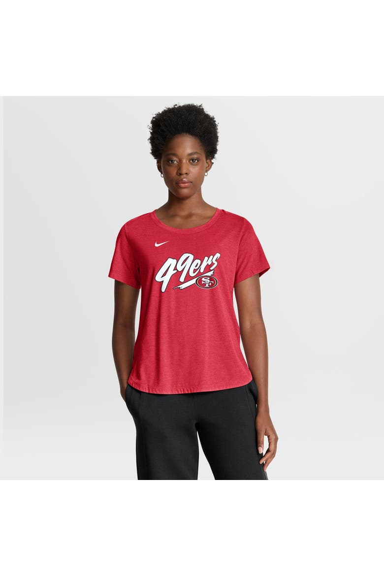 Women's Nike Scarlet San Francisco 49ers Primetime Tri-Blend T-Shirt, Main, color, Scarlet