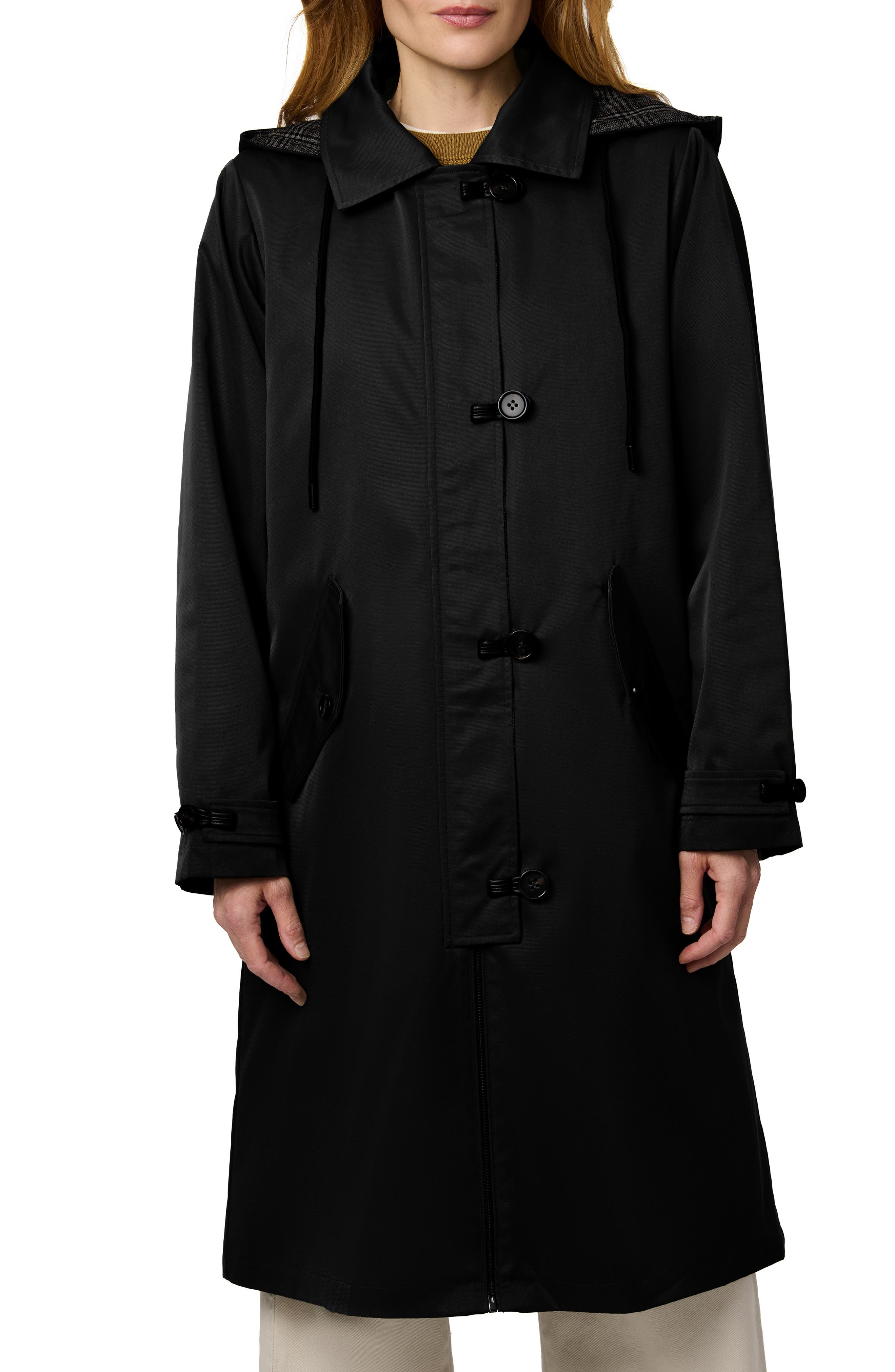 Bernardo Longline Hooded Raincoat