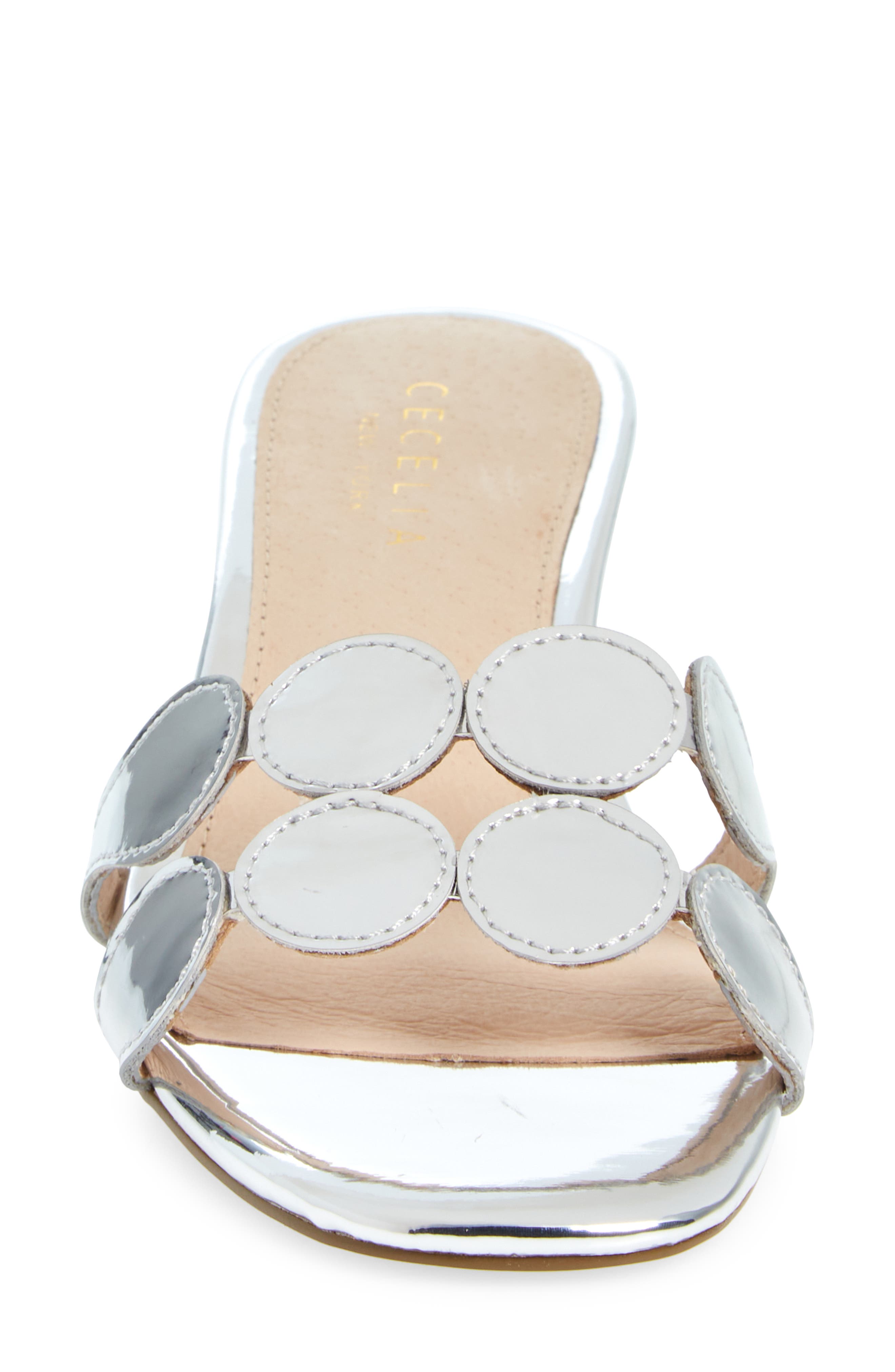 Bunny Slide Sandal, Alternate, color, SILVER