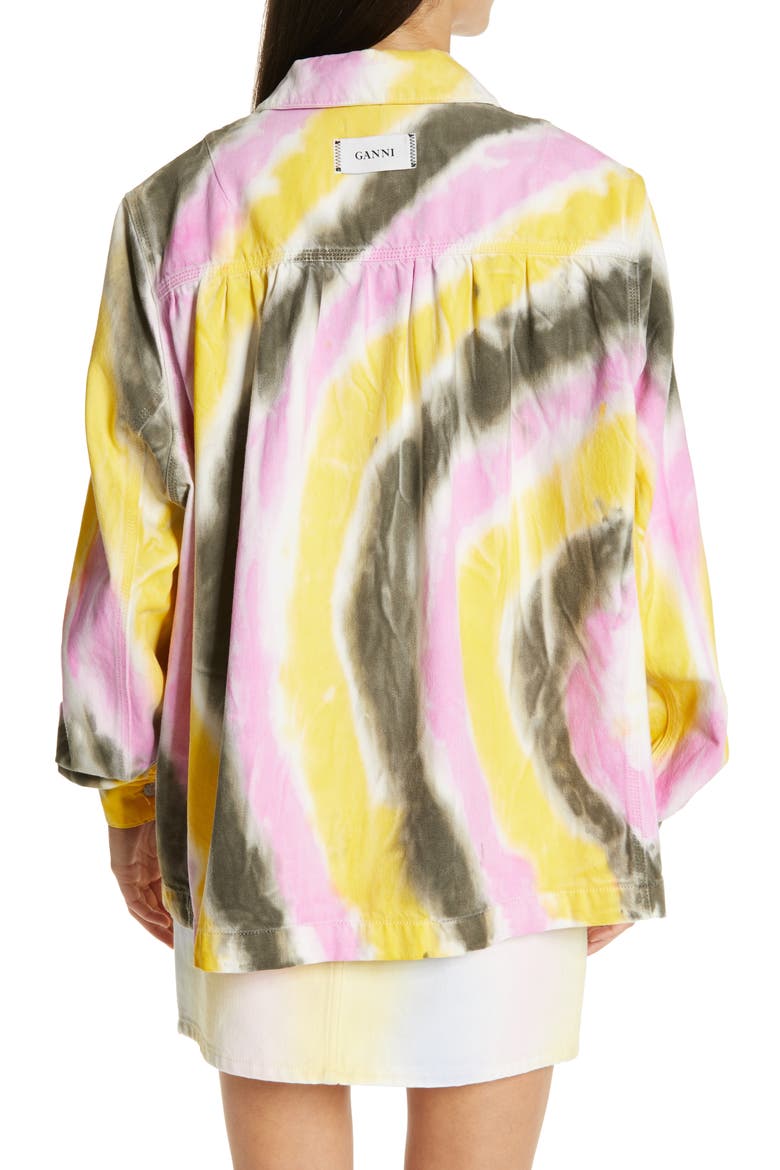 Tie Dye Oversize Denim Jacket, Alternate, color, MULTI TIE DYE