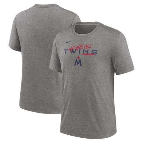 Men's Nike Heather Charcoal Minnesota Twins We Are All Tri-Blend T-Shirt