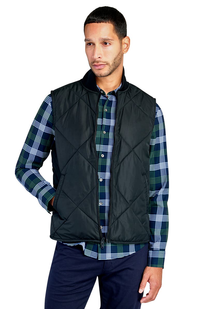 W.R.K Solid Quilted Vest, Alternate, color, Black