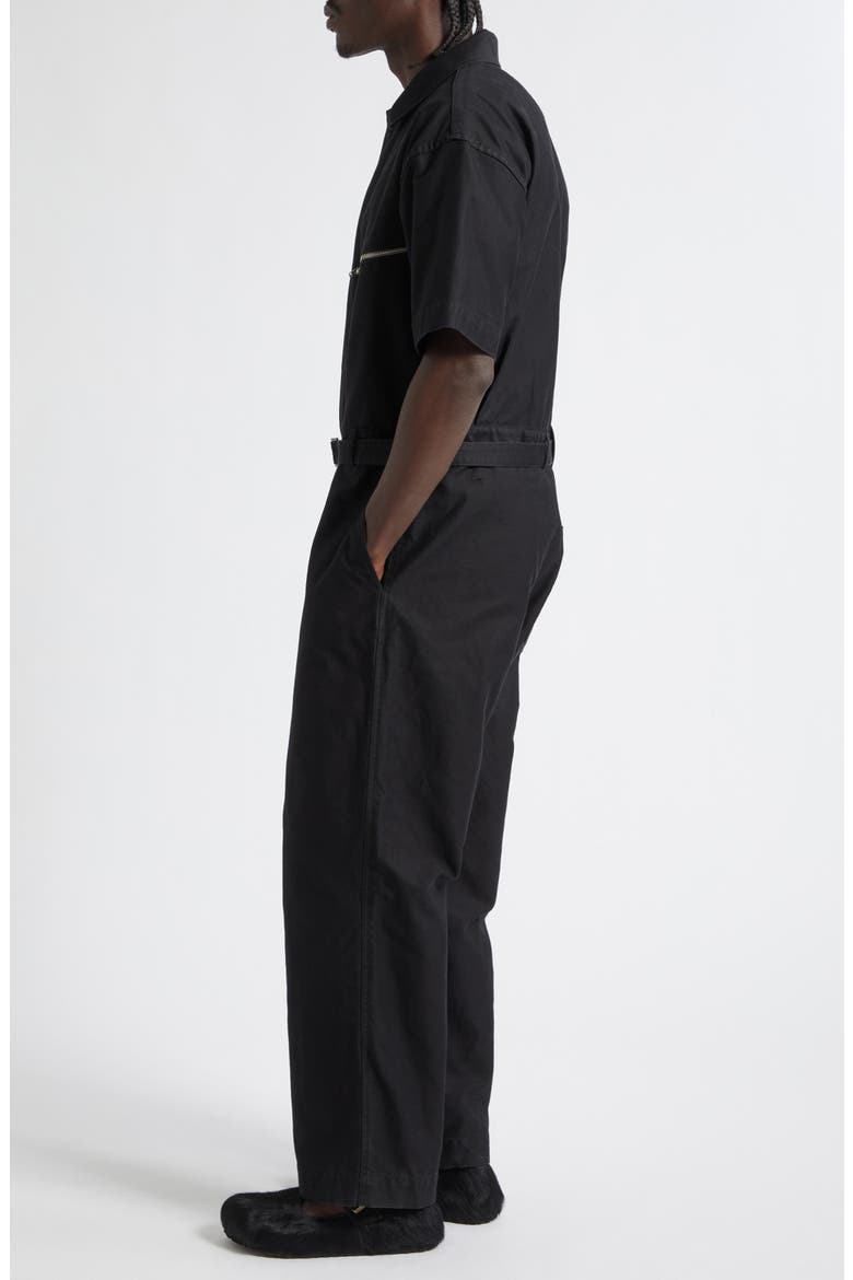 x Birkenstock The Rebel Washed Drill Jumpsuit, Alternate, color, BLACK