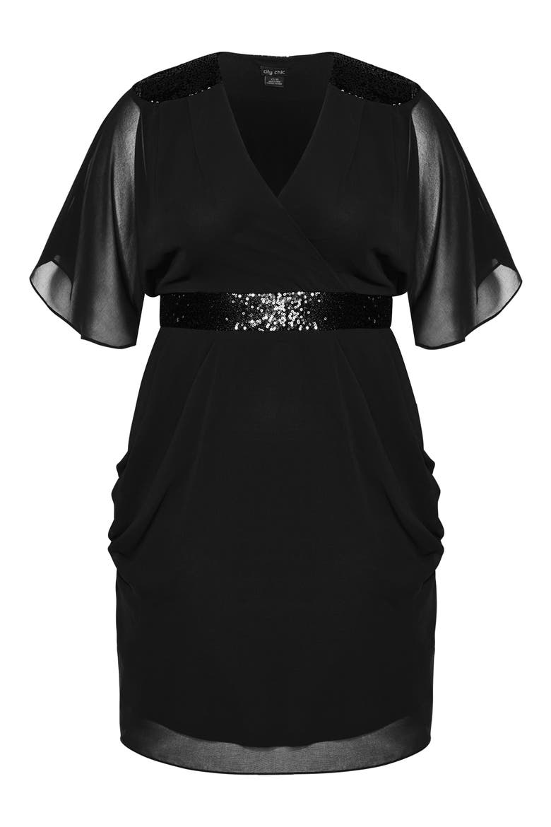 Sequin Minidress, Alternate, color, BLACK
