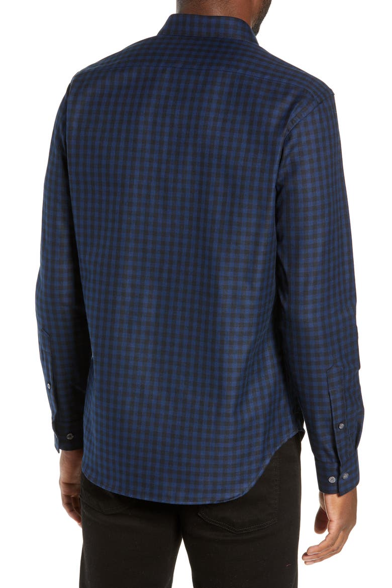Buffalo Slim Fit Check Flannel Shirt, Alternate, color, BLUE