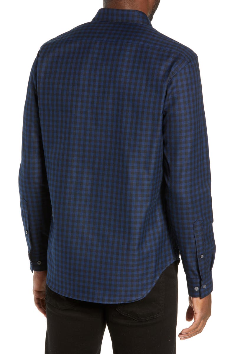 Jeff Buffalo Slim Fit Check Flannel Shirt, Alternate, color, 