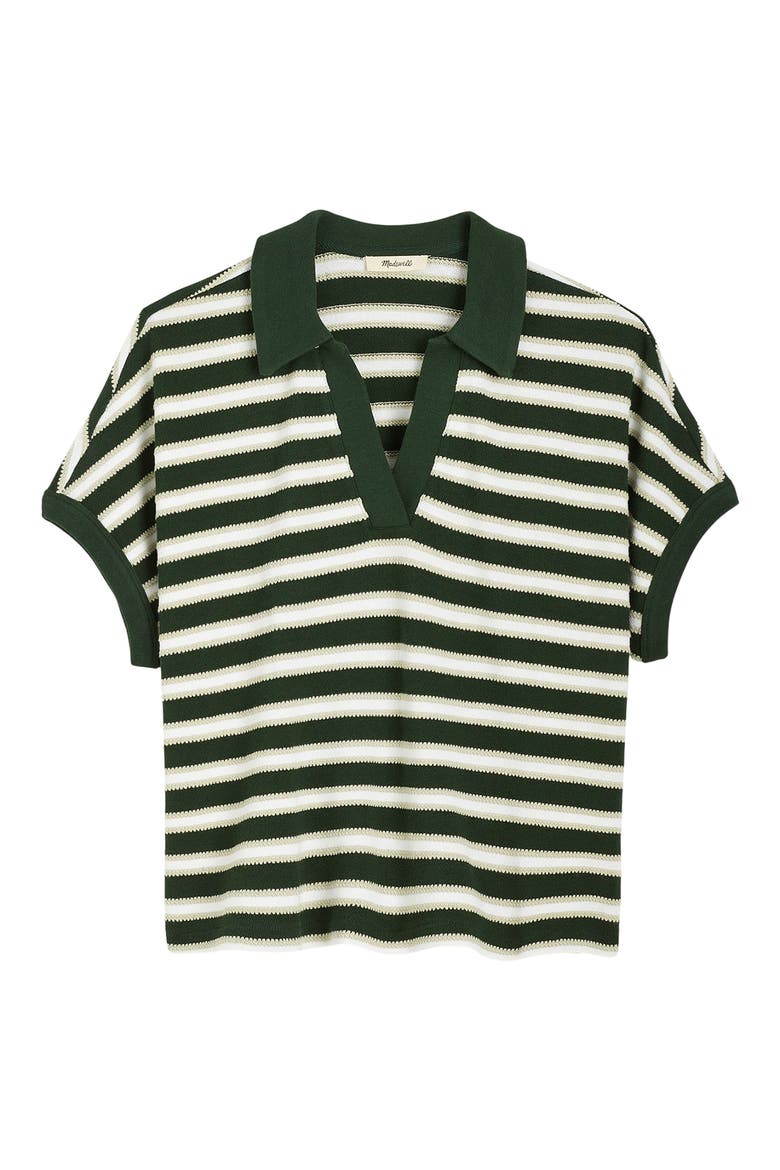 Relaxed Johnny Collar Polo, Alternate, color, SUMMIT GREEN
