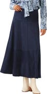 Karen Kane Tiered Faux Suede Midi Skirt