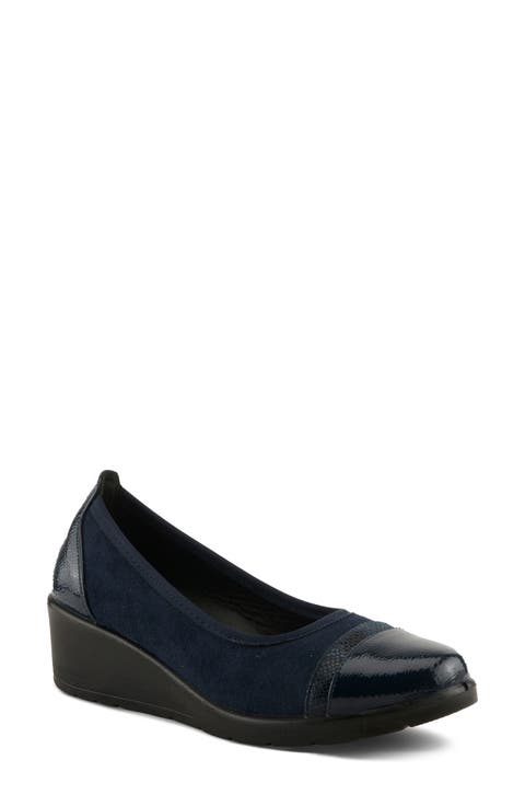 Macadi Cap Toe Platform Wedge Pump (Women)